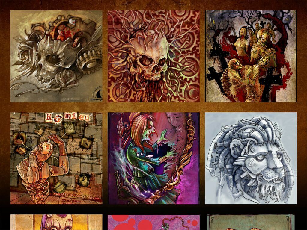 Android tattoo shop application : drawings gallery