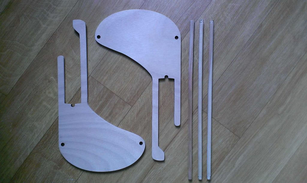 The hammock before assembly