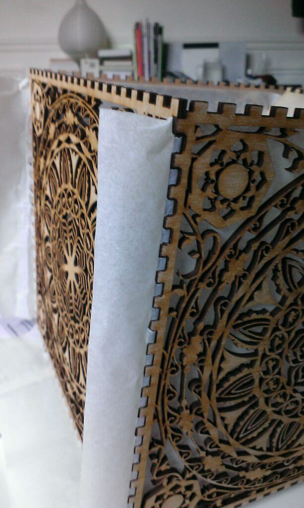 Mandala decorative lamp : baking paper as light diffuser
