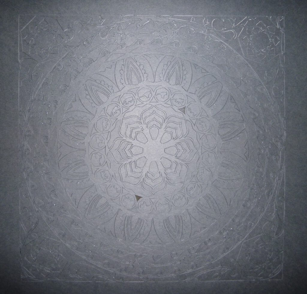 Mandala papercut : only the cut lines