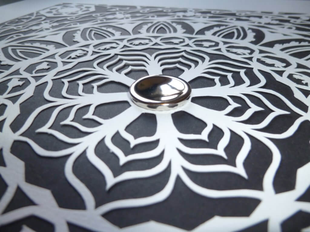 Close-up of the concave mirror